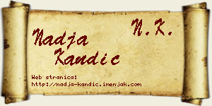 Nadja Kandić vizit kartica